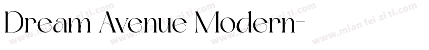 Dream Avenue Modern字体转换